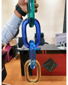 Eslabones de cadena de resina personalizables, de gran tamaño y colores claros, eslabones grandes de resina multicolor disponibles por Glowin Fashion. - Product Image 1