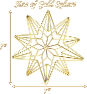 Nordic Style Hollow Wire Star Ornament for Mantelpiece, Bookshelf, and <b>Console</b> <b>Table</b> Decoration - Product Image 2