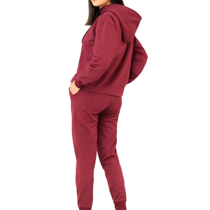 Top Selling Winter Women Lightweight Fleece Tracksuit Plus Size Elastic Waist Breathable Solid Women's Cotton <b>Pullover</b> Tracksuit - Product Image 6