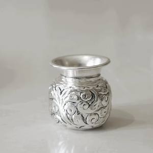 Ensemble de Ghungroo Art Déco en laiton fait main avec finition argentée pour table, Diwali, maison, bureau - Product Image 6