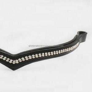 Nouvel arrivage de produits de course de chevaux équestres en cuir rembourré en forme de V avec de minuscules cristaux clairs strass Bling - Product Image 3