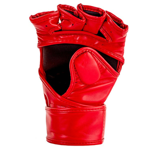 Gants d'entraînement de grappling en PU pour la MMA, avec fermeture réglable, design demi-doigts, impression personnalisée, pour l'hiver et toutes les saisons, vente en gros - Product Image 2
