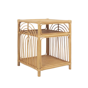 ตู้ข้างเตียงหวายธรรมชาติ 2 ชั้น ยี่ห้อ Best Choice พร้อมชั้นวางสานมือ สำหรับห้องนอน ชั้นวางของหวาย 2 ชั้น จากเวียดนาม - Product Image 1