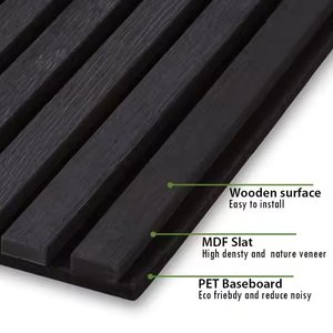 Panneaux acoustiques muraux insonorisants en placage de bois hexagonal auto-adhésifs modernes de haute densité pour la vente en gros - Product Image 2