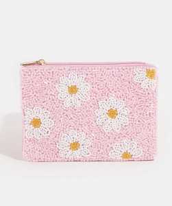 กระเป๋าใส่เหรียญลูกปัดแบบแฮนด์เมด กระเป๋าสตางค์ขนาดเล็ก สายปรับได้ ลายดอกไม้ สำหรับใช้ในชีวิตประจำวันและการเดินทาง - Product Image 4