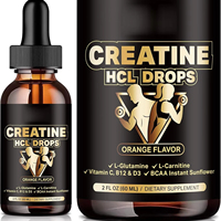 Créatine Hcl en gouttes Solilan, marque privée, supplément énergétique liquide, pré-entraînement, créatine monohydrate en gouttes, gouttes liquides