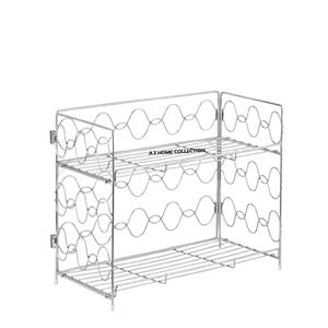 ชั้นวางเครื่องเทศโลหะแบบยุโรปสำหรับเคาน์เตอร์ครัว ตะกร้าใส่ขนม ชั้นวางแก้ว ชั้นวางของในครัวสำหรับเก็บอาหารและอุปกรณ์ต่างๆ - Product Image 1