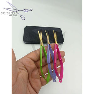 Ciseaux à micro-pointe en acier inoxydable pour couper les sourcils, ciseaux de précision pour l'artisanat, couleur plasma noir, coupe nette et lisse des sourcils - Product Image 4