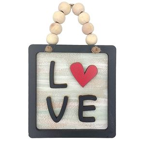 <b>Rustic</b> Wooden LOVE Sign Board for <b>Home</b> <b>Decor</b> Gifts Decorative LOVE Tabletop Accent for Bedroom Living Room Balcony - Product Image 1