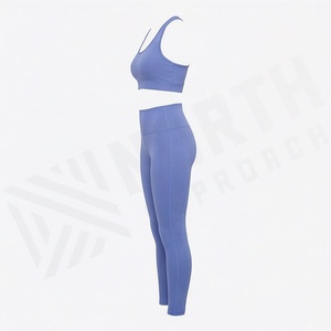 Conjunto Deportivo Ligero para Mujer, Ropa de Yoga con Logotipo Personalizado, Top Corto sin Mangas, Ropa Deportiva Activa - Product Image 3