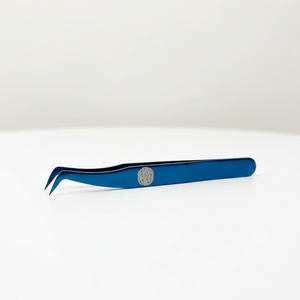 Pinzas para extensión de pestañas de color azul plasma, con punta de volumen y punta fina, y pinzas individuales, en caja rosa, set de herramientas de embalaje. - Product Image 6