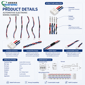Câble de connexion personnalisé JST SH 4 broches, pas de 1,0 mm - Product Image 3