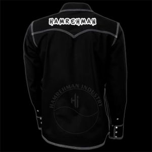 Color Black New Design Outdoor Use Fr <b>Shirts</b> Men's Reflective Safety Clothing Welder Workwear Long Sleeve Hot Sale 100% Cotton - Product Image 4