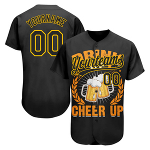 National Beer Day Unisex <b>Baseball</b> Jersey Customizable Plus Size Breathable Anti-Bacterial Anti-UV Quick Dry 100% Polyester Short - Product Image 2