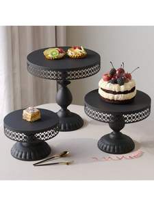 Base para Pastel de Aluminio con Acabado Natural, Diseño Moderno, para Decoración de Postres con Inspiración Natural, Realza la Mesa con una Sutil Textura Metálica - Product Image 2