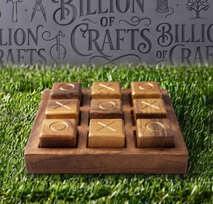 Wholesale Wooden Tic Tac Toe Game Board Handmade Classic Strategy <b>Puzzle</b> <b>Toy</b> for Kids Adults - Product Image 3