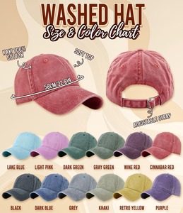 Gorras de Béisbol Deportivas Personalizadas con Bordado, Gorra de Tela de Algodón Lavada, Gorra Desestructurada con Bordado Personalizado para Hombre, Mujer y Niño - Product Image 5