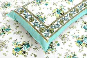 Drap plat en coton imprimé de Jaipur, 200 fils, toutes saisons, écologique, doux pour la peau, durable, respirant, lavable, taille complète - Product Image 2