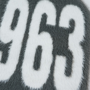 Gorro de punto a cuadros de mohair de conejo, unisex, para invierno, playa, uso diario, suave, cálido, ajustable, con logo personalizado. - Product Image 4