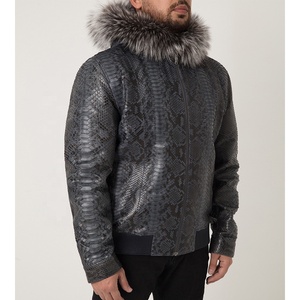 Trending Custom Eco-Friendly Bomber Biker Leather Jacket for Men Slim Fit Streetwear Spring Feathers Hooded OEM Private Label - Product Image 5