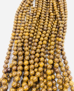 Cuentas Redondas de Jaspe Mariam de Rare Gems Factory, Hebras de Cuentas Redondas de Piedra de 15.5 Pulgadas - Product Image 1