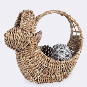 สินค้าตกแต่งเทศกาลอีสเตอร์ราคาถูกที่สุด ตะกร้าสานมือจากหญ้าทะเล ตะกร้ากระต่ายจากหญ้าทะเล - Product Image 1