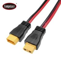 Connecteur adaptateur mâle-femelle 3P en cuivre étamé isolé PVC XT60 30A 1000V CC 300mm pour faisceau de câblage électronique