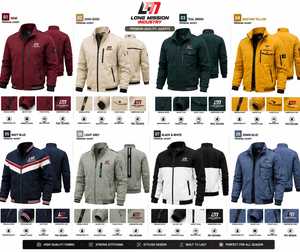 Chaqueta de Trabajo de Invierno para Hombre LONG MISSION INDUSTRY, Estilo Bomber, Transpirable, Resistente al Viento, Cierre de Cremallera, Cuello Mao, Nailon/Poliéster - Product Image 3