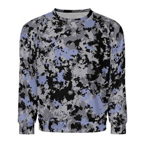 Nueva Sudadera Personalizada para Hombre, con Estampado de Camuflaje Digital, Estilo Urbano, Talla Grande, Algodón Grueso, Color Azul Camuflaje - Product Image 1