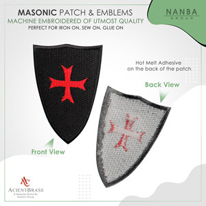 Knight Templar Cross Medieval Coat of Arms Embroidered Patch Hook Backing Superheroes-Gear - Product Image 2