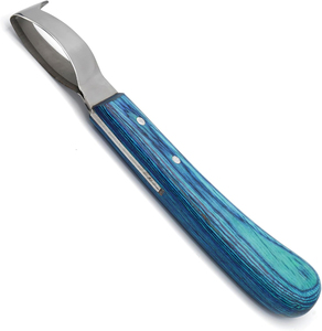 Couteau à ongles double tranchant en acier inoxydable J2 pour soins équin, pince à ongles avec manche en acier, outil de fermeur polyvalent - Product Image 1