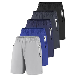 Pantalones Cortos de Algodón para Hombre, Cintura Elástica, Lisos, Casuales, de Verano, para Descansar, OEM, Marca Personalizada, Proveedor Mayorista - Product Image 1
