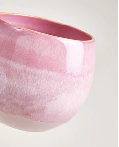Tasse à café élégante en céramique avec glaçure réactive rose pâle, corps arrondi, poignée confortable, maintien de la chaleur pour une décoration de cuisine chic - Product Image 2