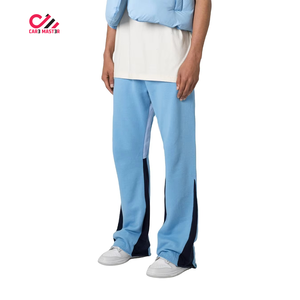 Men's <b>Light</b> Blue Sweatpants Elastic Waist Side Pockets Casual Breathable Midweight Knitted Pants Spring Style Men Baggy <b>Trouser</b> - Product Image 2