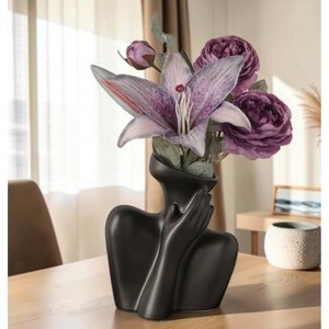 Modern <b>Ceramic</b> <b>Vase</b> Matte White Tabletop Decor Exquisite Design 8-16 Inches Width 8-12in - Product Image 4