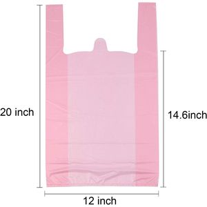 Sacchetti di Plastica Ispirati alle T-Shirt 12x20 Pollici con Manici per Negozi e Ristoranti - Product Image 4