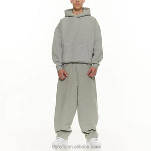 Custom Vintage Men's Eco-Friendly Hooded Loose Fit Casual Solid Color Sportswear Cargo <b>Jacket</b> Elastic Waist Sports Tracksuit - Product Image 6