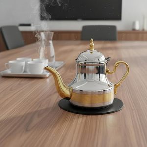 Stainless Steel Eco-Friendly Teas Coffee <b>Pot</b> Cover <b>Lid</b> Commercial Beverage Kettle Classic Serving Design Polished Finish Hotel - Product Image 2