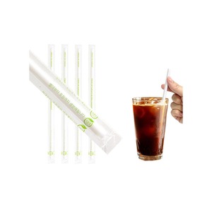 [DONGILPLATECHI] Diang 7 x 210 mm Pailles biodégradables en PLA emballées individuellement, colorées, accessoire écologique pour boissons - Product Image 1