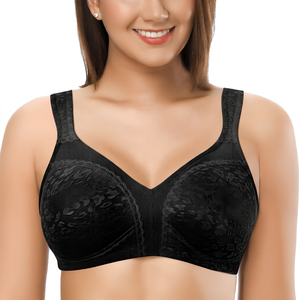 Sujetador de encaje blanco con cuello en V para mujer, con tirantes ajustables, soporte medio, diseño transpirable - Product Image 6