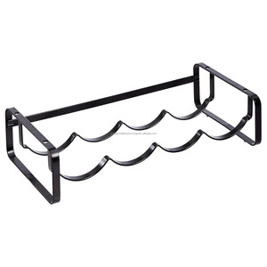 Ambiance élégante Favoris Empilable Noir Fer Casier À Vin Décanteurs Table Top Bar Cabinet Garde-manger Bouteille Bar Outils - Product Image 1