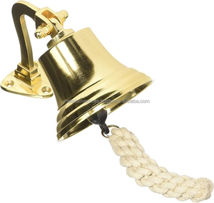 Cloche de bateau artisanale en laiton massif, cloche nautique marine pour la décoration de bateaux et la décoration de la maison - Product Image 2