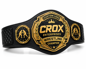 Ceinture de championnat de lutte unisexe avec logo personnalisé, boucle en alliage noir et or, trophée sportif formel, longueur 1,2 m pour événements et présentations - Product Image 4