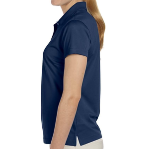 Camiseta Formal para Mujer, Tejido de Malla Sólida 100% Poliéster, Secado Rápido, Anti-Pilling, Transpirable, Cómoda, con Botones y Logotipo - Product Image 3