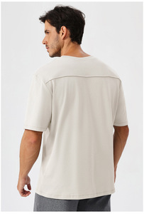 Camiseta Casual para Hombre, 100% Algodón, Transpirable, con Patrón Geométrico, Manga Corta, de la Mejor Calidad, a la Moda, Venta al Por Mayor - Product Image 5