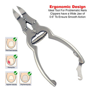 ที่ตัดเล็บเท้าสำหรับเล็บขบหนา แบบมืออาชีพ สำหรับงานหนัก  ที่ตัดเล็บเท้าสำหรับผู้เชี่ยวชาญด้านเท้า  วัสดุเกรดผ่าตัด ทำจากสแตนเลส ใช้ได้กับเล็บมือ - Product Image 5
