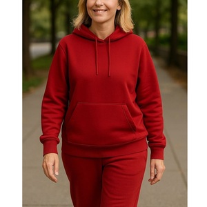 Sweat-shirts et sweats à capuche pour femmes, veste à capuche en polaire chaude pour l'hiver, couleur unie, coupe ajustée, sweat-shirt de BD - Product Image 2