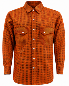<b>Flame</b> Retardant Cotton Mens Long Sleeve Workwear <b>Shirt</b> Custom UV Printed Safety Uniform Protective Industrial Clothing - Product Image 5