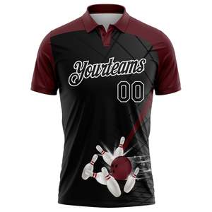 Premium <b>Bowling</b> Sports Polo Shirt Custom Artwork Manufacturer Lightweight Polyester Training Uniform Wholesale Factory Export - Product Image 2
