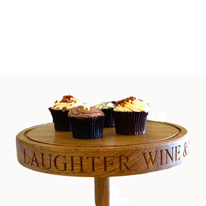 Custom Engraved Wooden <b>Cake</b> <b>Stand</b> Round Wood Dessert Display Pedestal Riser for Wedding Bakery Party Tableware Decor <b>Cake</b> <b>Stand</b> - Product Image 1